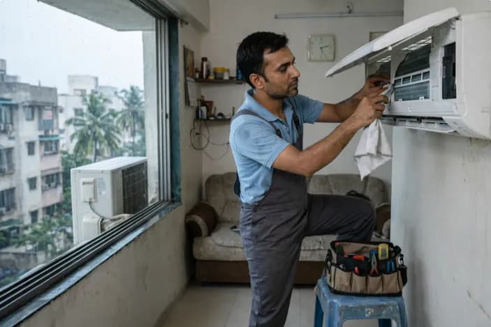 Monsoon AC Care in Surat: How to Prevent Foul Smells and Water Leaks